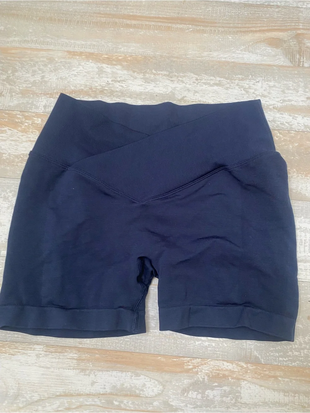 Yeored Women's Navy High-Waist Scrunch Back Bike Shorts